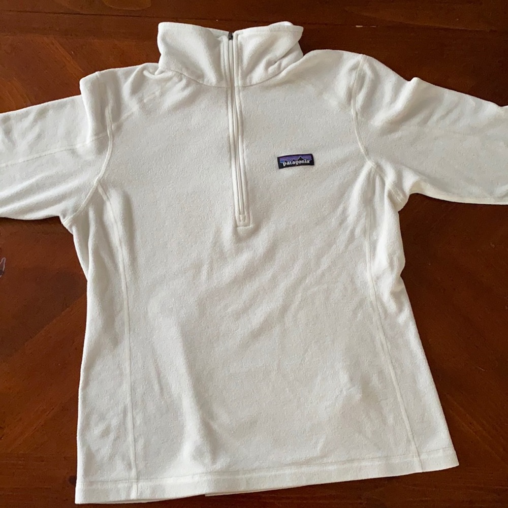 Patagonia white zip up